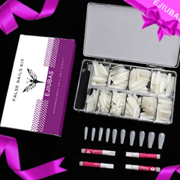 Other - Long Coffin Ballerina Fake Acrylic Nails 💅🏽 (05-Natural) 500 pieces!